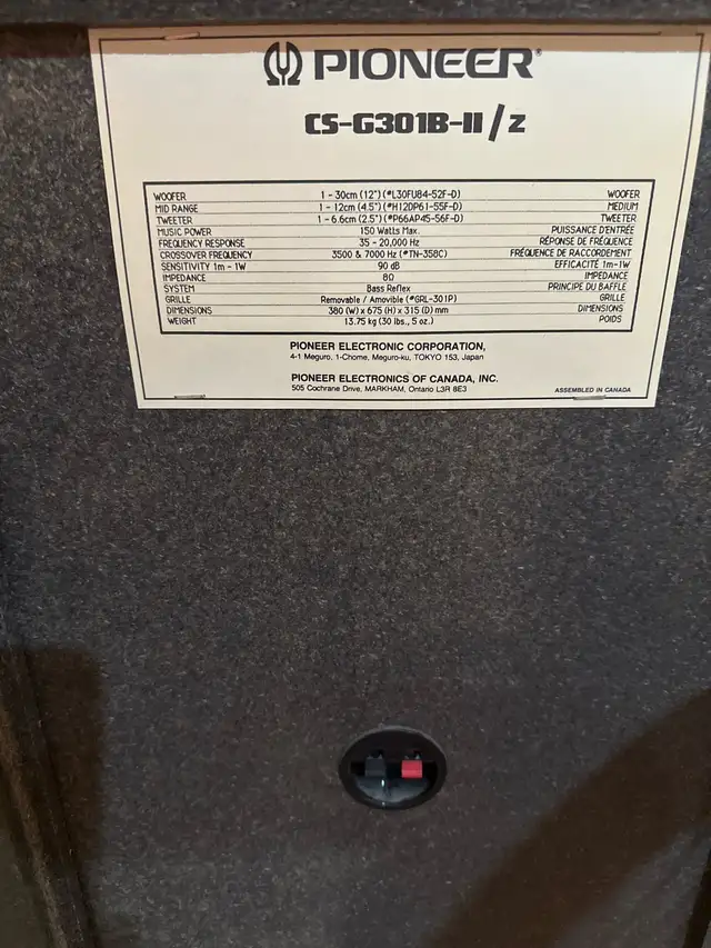 Pioneer CS-G301B-II Speakers in Speakers in Markham / York Region - Image 3