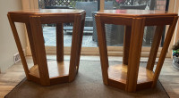 Pair of hexagon end tables