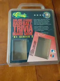 CLASSIC 1991 MLB Trivia Board Game Baseball