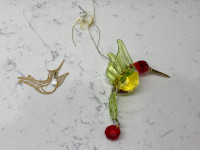 Hummingbird ornament and suncatcher - with Australian crystal