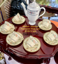 Antique Minton gold trim 6 tea cups and saucers 