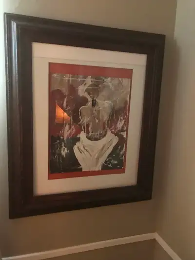 '' VEIL IN CRIMSON'' EST UNE PEINTURE ACRYLIQUE, DIGNE DES GRANDES OEUVRES D'ART AU CANADA. PRIX:$30...