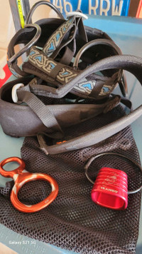 Climbing harness and gear
