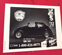 RETRO 1990 AD WITH COOL VW BEETELE CUSTOM VOLKSWAGEN