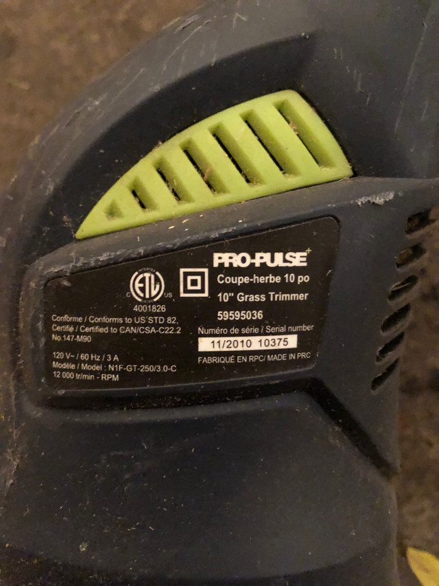 Coupe bordure grass trimmer électrique dans Tondeuses et souffleuses  à Laval/Rive Nord - Image 3
