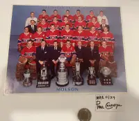 1959-60 Bolton Montréal Canadiens 8 x 10 Team Photo 