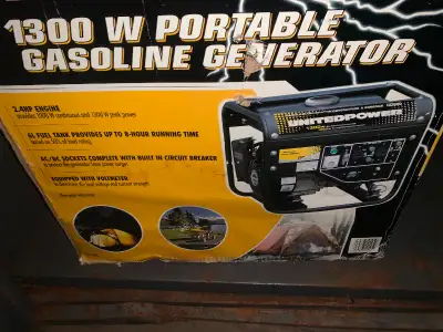 Generator, new United Power 1300 watt gas generator., View more