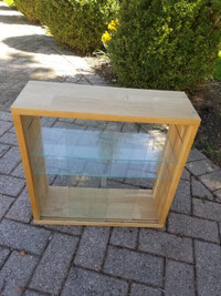 display case, solid wood