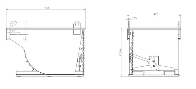 CRANE LIFT HOPPER BINS, SELF DUMPING HOPPER WITH LIFTING HOOKS. in Other in Hamilton - Image 4