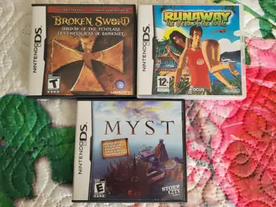 Broken Sword / Runaway / MYST Nintendo DS Games, View more