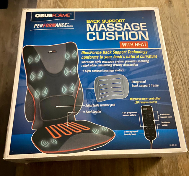ObusForme Back Support Massage Cushion with heat in Health & Special Needs in London