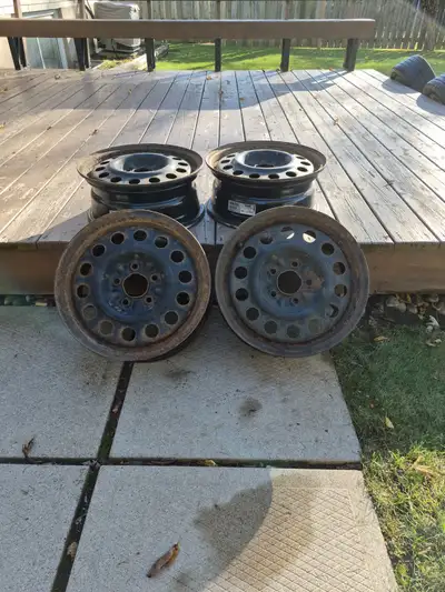 15” x 6” steel rims 5-110 bolt pattern