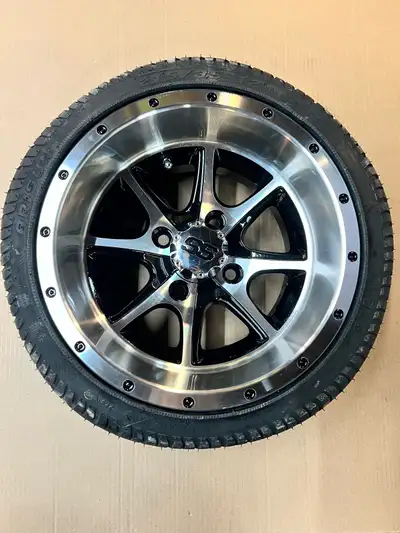 Hi, I am selling a brand new in box 12” MAG Golf cart wheel with a low profile 215/35-12” tire mount...