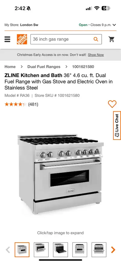 Dual  Fuel Range, View more