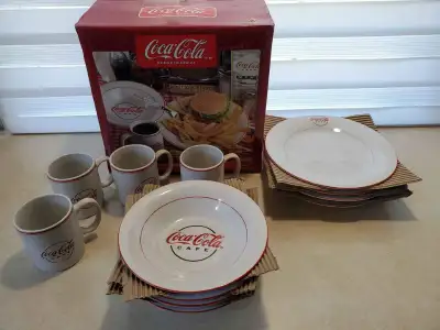 Coca~Cola Full Dinnerware Sets & Glass sets., View more