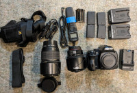 Pentax K-50 DSLR with 2 lenses, camera bag and more