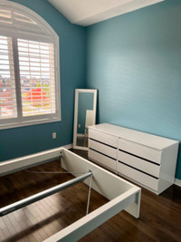 Queen Bedroom Set (White Lacquer) - New Condition!
