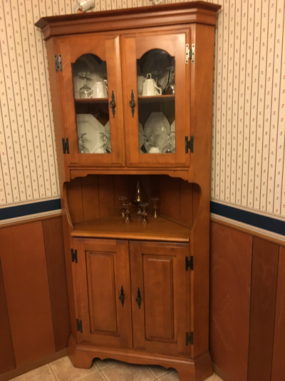 Maple Solid Wood Corner Hutch, View more