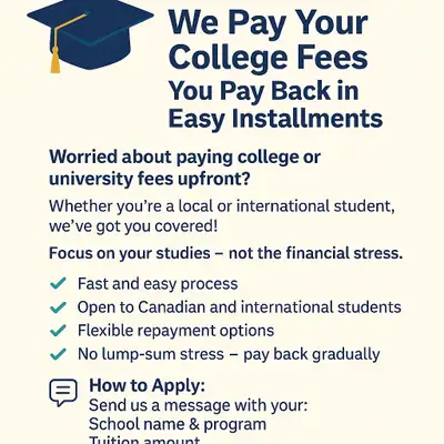  We Pay Your College Fees – You Pay Back in Easy Installments, View more