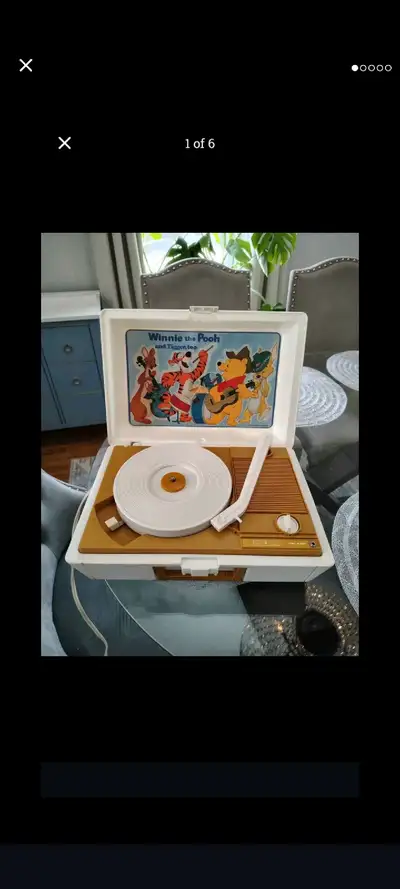 vintage Winnie the poo suitcase turntable , View more