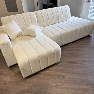 Boucle Sectional Sofa, View more