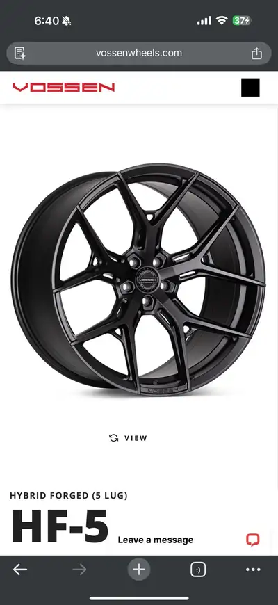 VOSSEN HF-5 (GLOSS BLACK) 9/10 condition (very limited or no curb rash) Used for only 1 summer AUDI...