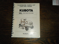 Kubota T1570, T1670, T1770, T1870 Lawn Tractor Parts List Manual