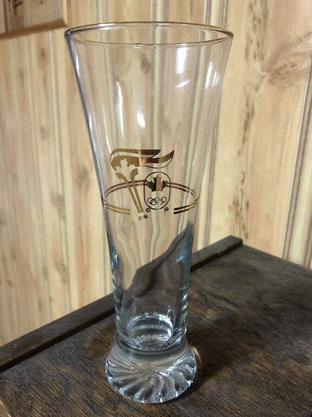 1988 Calgary Winter Olympic Beer Flute Glasses in Arts & Collectibles in Hamilton
