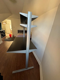 Modular Desk With Double Shelf