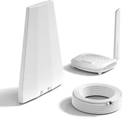 Cell Phone Booster for Home -Up to 1,500 sq ft, Cell Phone Signal Booster Kit, All Carriers -Compati...