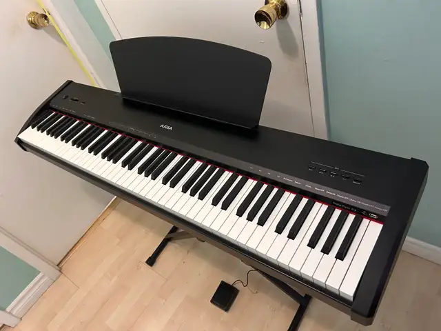 Aria P-9 Piano 88 Weighted Keys with Stand in Pianos & Keyboards in City of Toronto - Image 3