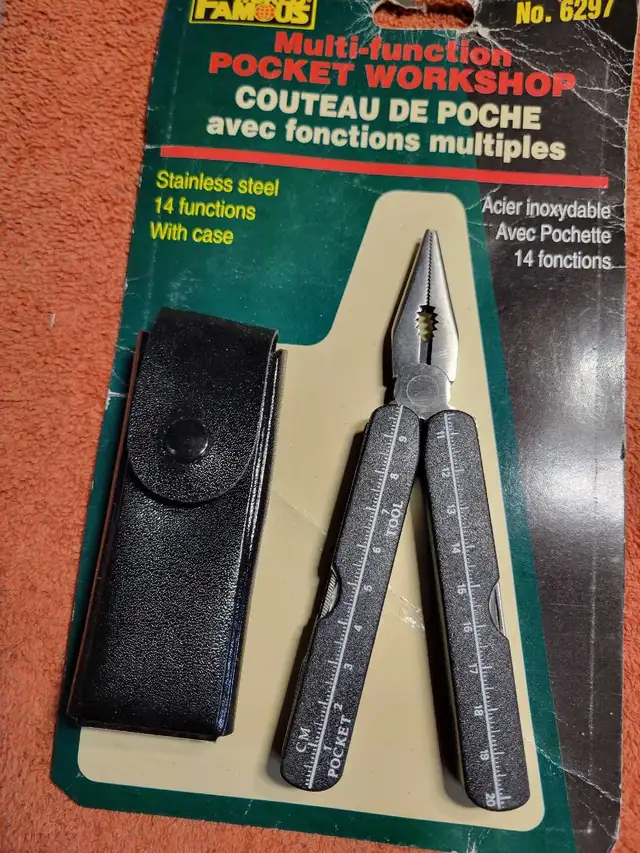 Famous World Pocket Workshop Multi-tool 14 Functions with Case