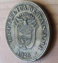 PANAMA 1929 5 CENTESIMOS NICE OLD COIN