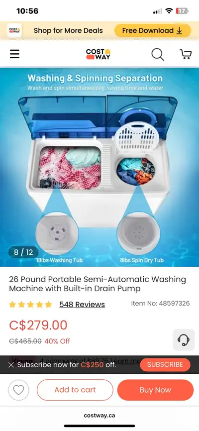 portable washing machine, View more