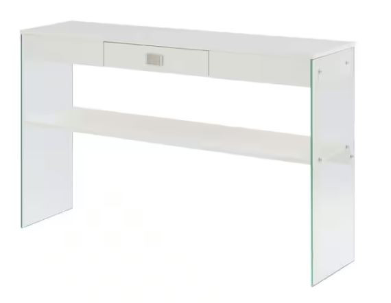 White Standard Height Rectangular Particle BoardTop Console Tabl in Other Tables in Kitchener / Waterloo