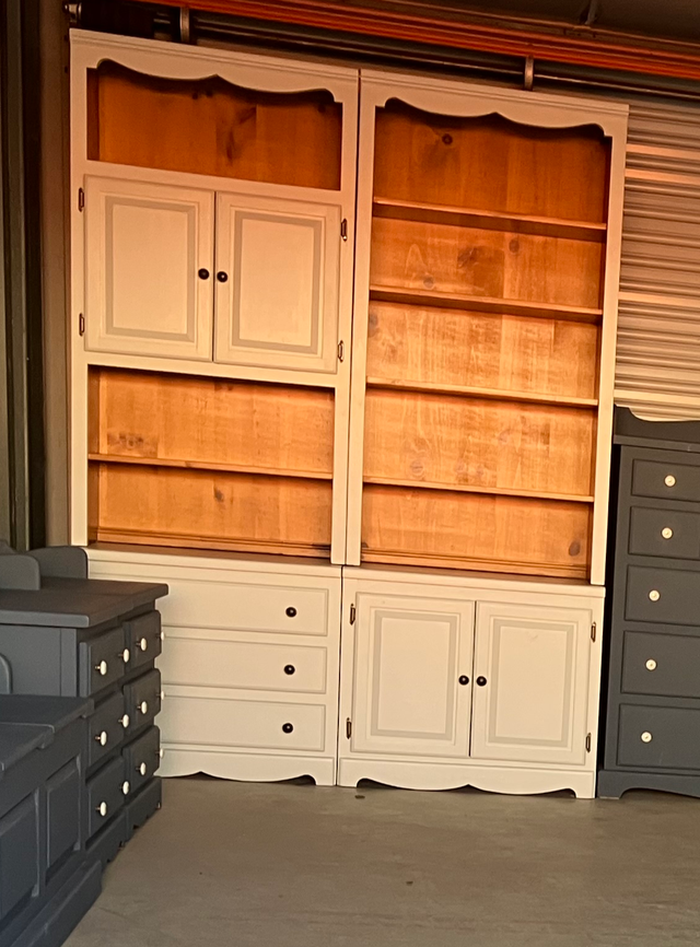 Pair of Solid Pine Cabinets with Hutches in Bookcases & Shelving Units in Kingston - Image 3