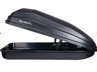 This SportRack Aero XL rectangle-shaped roof top cargo box provides extra storage space for your veh...