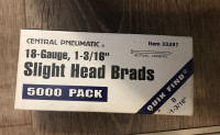 Brads 18 gauge 1 3/16 Slight Head 5000 package