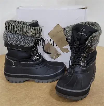 Dreampairs Girls' Lace Up Insulated Waterproof Snow Boots, sz 13, View more
