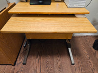 Computer desk with adjustable height