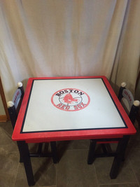 Table et chaise pour enfant des Red Sox de Boston