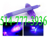 ✔ Invisible Ink Writing Magic Secret Pen Ballpoint with UV Led