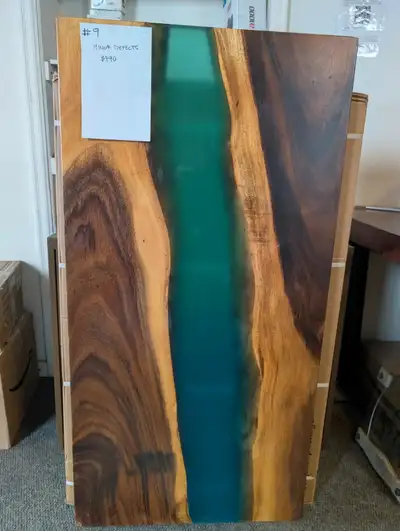 (OPEN-BOX) 48" x 24" River Epoxy Table / Tabletop #9, View more