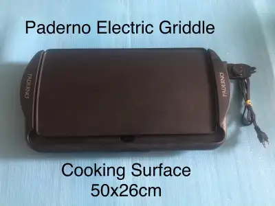 Large Paderno Electric Griddle (four), like new., View more