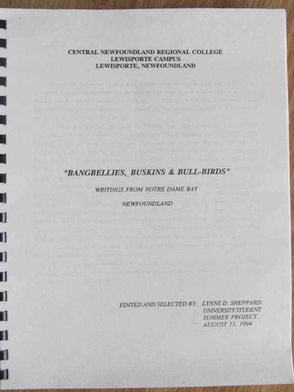 BANGBELLIES, BUSKINS, & BULL-BIRDS by Lynne D. Sheppard - 1994 in Other in City of Halifax - Image 2