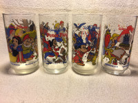Collectible Set of 4 - 1980's Disney/McDonald's Glasses