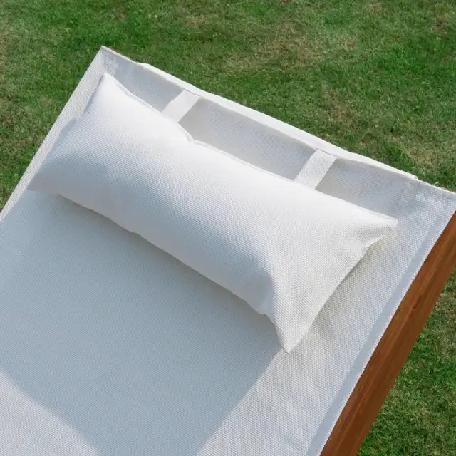 Outdoor Wood Sling Chaise Lounge Reclining Garden Mesh Lounger P in Patio & Garden Furniture in Markham / York Region - Image 7