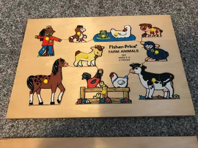 Vintage Fisher Price Wooden Puzzle!, View more