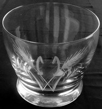 Antique 6-inch Fine Cut-Glass Bowl; Louisbourg