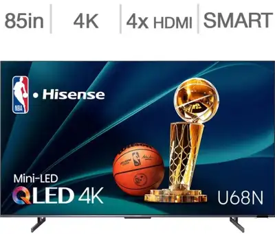 Télévision QLED 85'' 85U68N 4K ULTRA MINI LED GOOGLE TV Hisense, View more